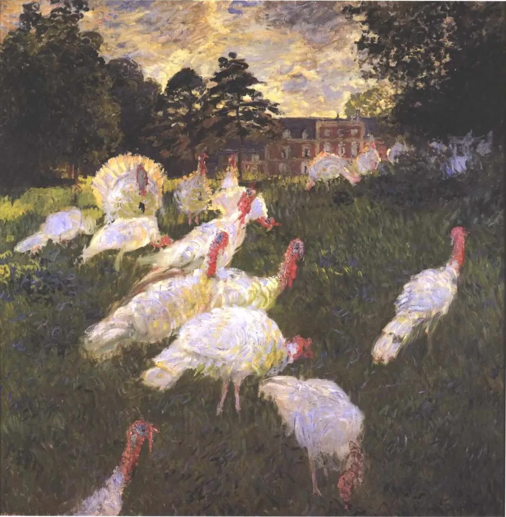 The Turkeys, by Claude Monet, oil, 1889