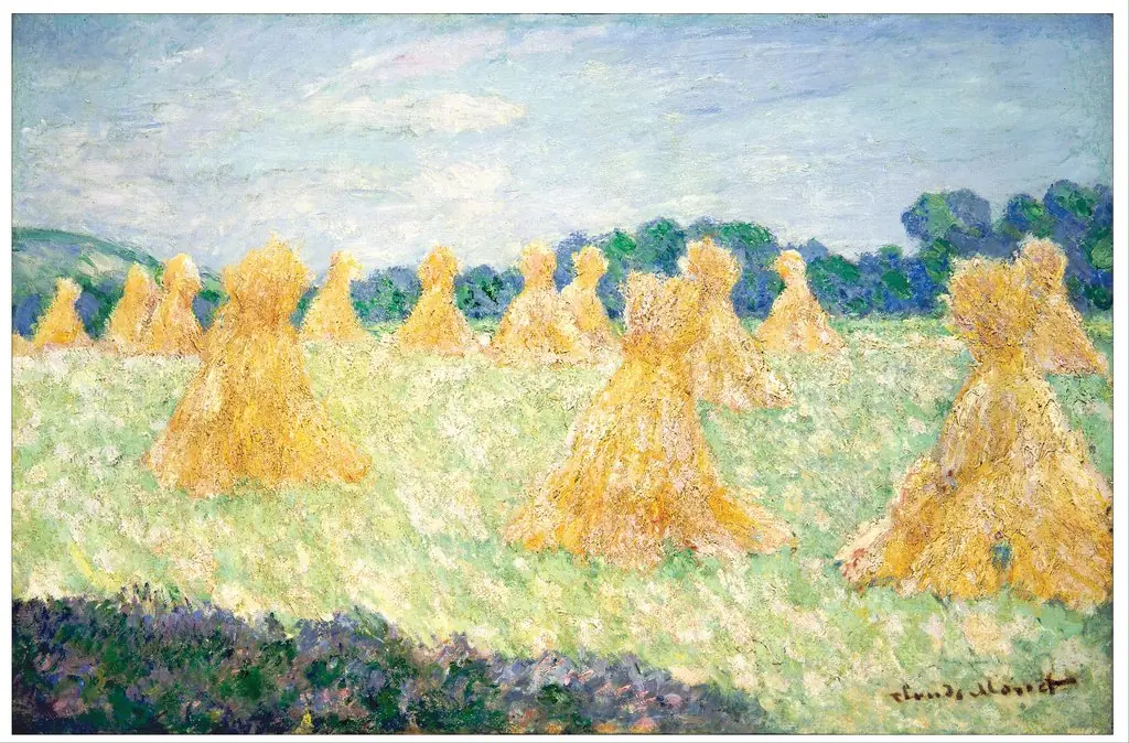 The Young Ladies of Giverny, Sun Effect, by Claude Monet