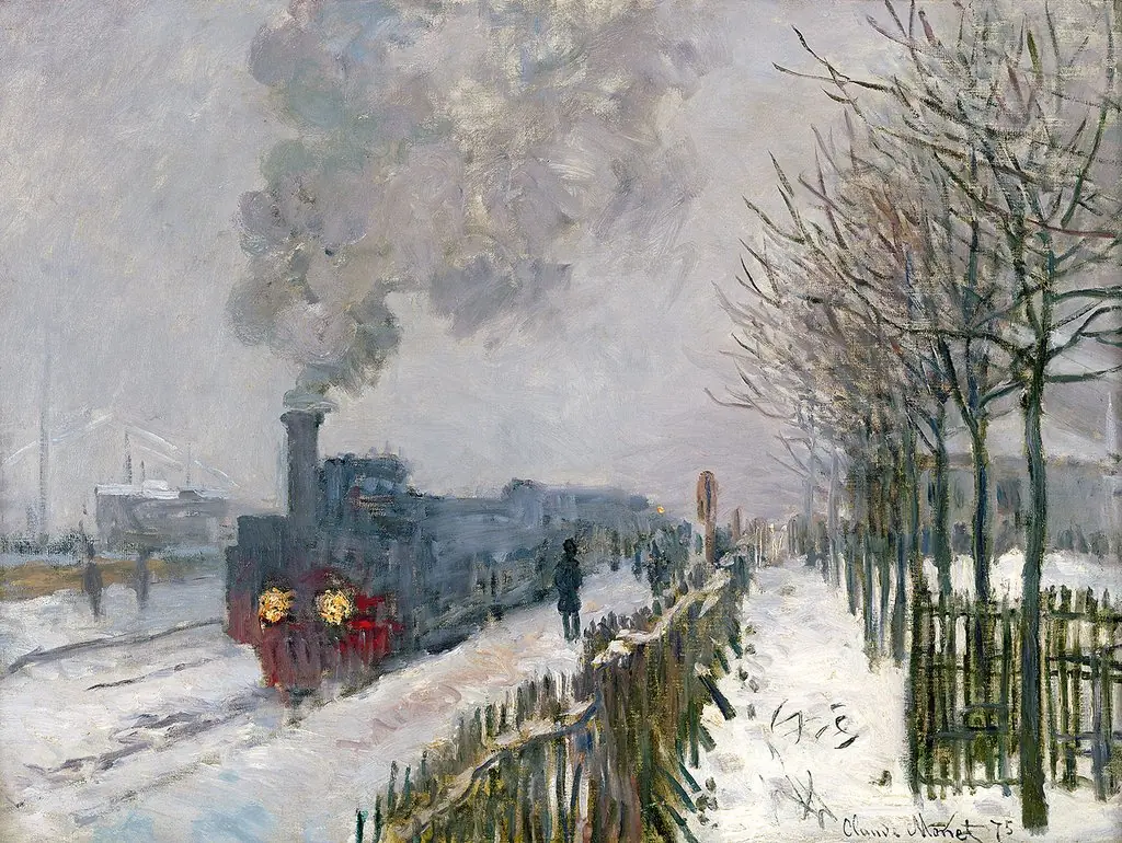Train in the Snow, by Claude Monet