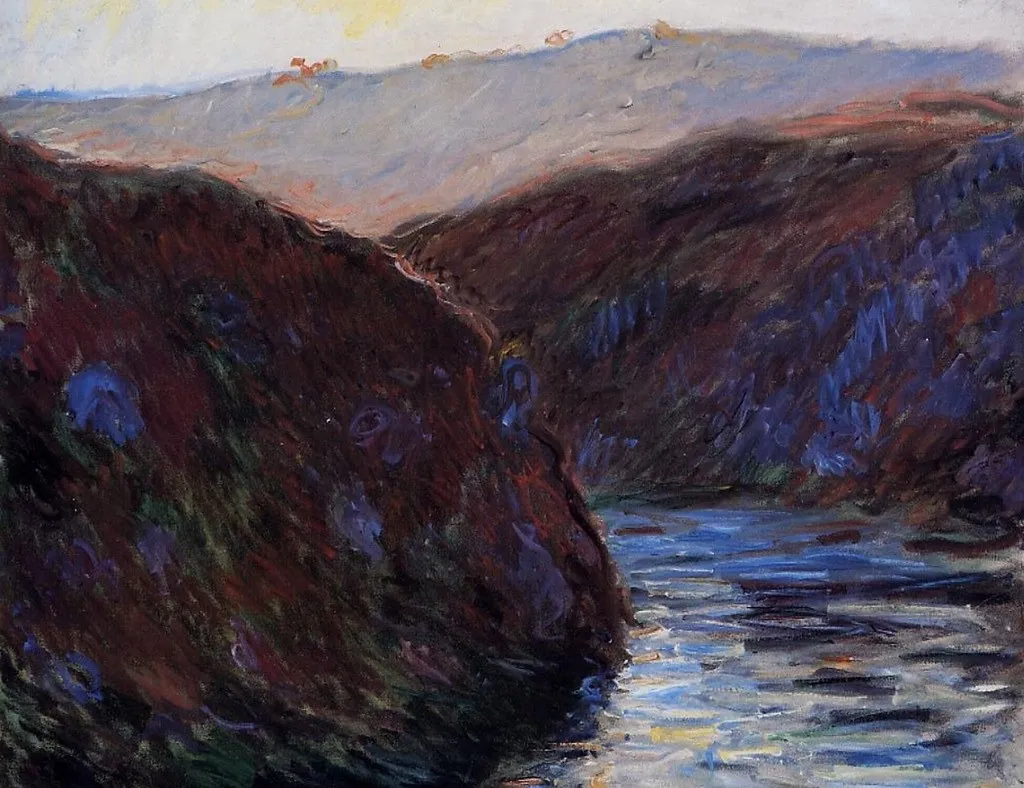 Vallée de la Creuse, effet du soir, by Claude Monet, oil, 1895