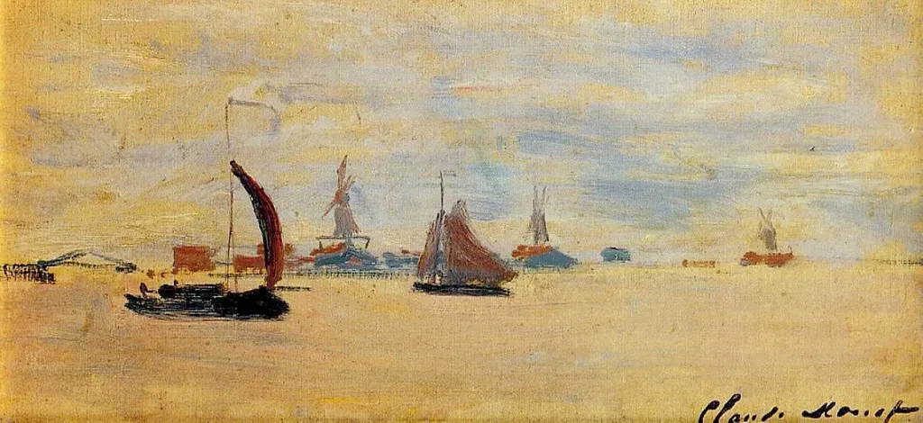 Vue de la Voorzaan, by Claude Monet, oil, 1871