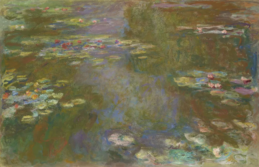Water Lily Pond, by Claude Monet, oil, 1918
