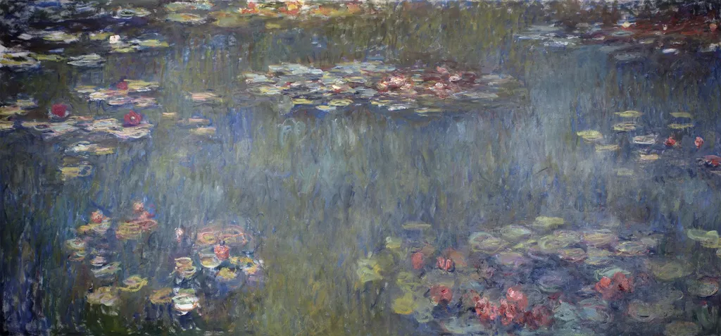 Waterlilies Pond, Green Reflection, by Claude Monet, oil, 1923