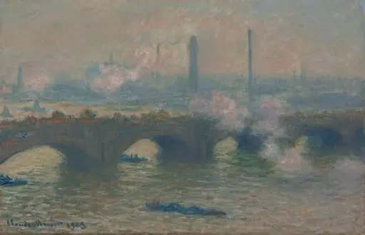 Waterloo Bridge, Gray Day, by Claude Monet