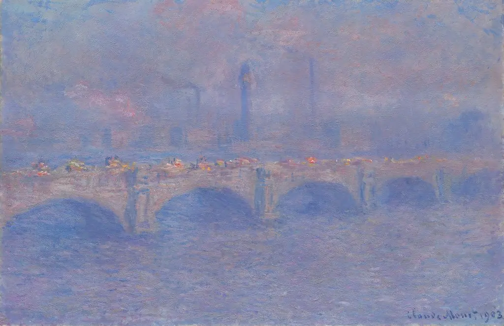 Waterloo Bridge, Sunlight Effect, by Claude Monet