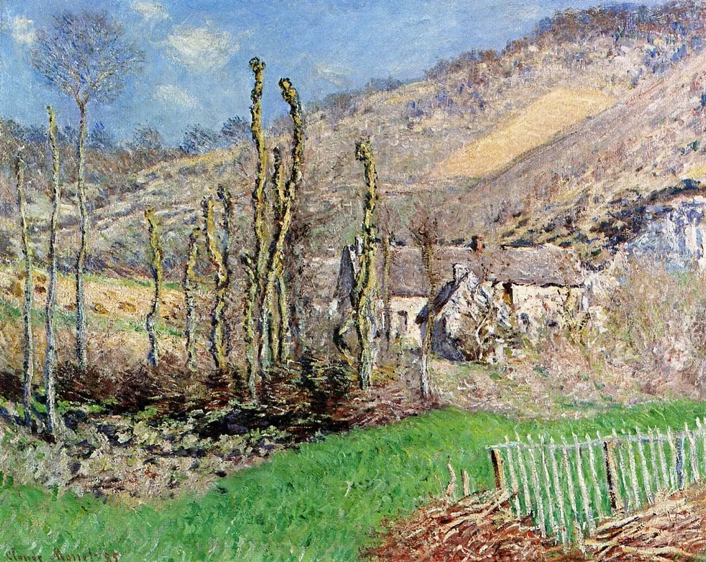 Winter Landscape at the Val de Falaise (Giverny), by Claude Monet, oil, 1893