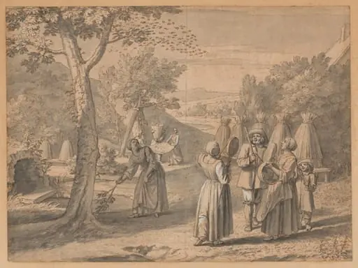 October, Drawing the Honey from the Beehives, by Claude Simpol