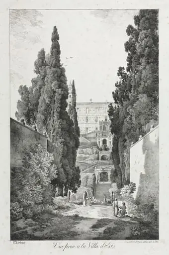 View at Villa d'Este, Tivoli, by Claude Thiénon