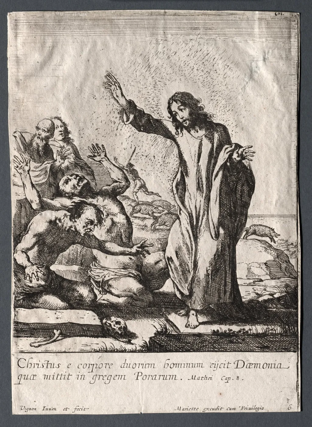 The Miracles of Jesus Christ: Christ Delivering the Possessed, by Claude Vignon, 1640