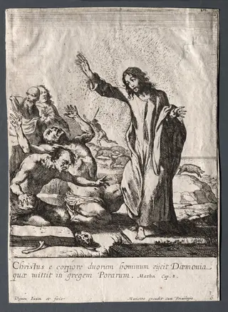 The Miracles of Jesus Christ: Christ Delivering the Possessed, by Claude Vignon, 1640