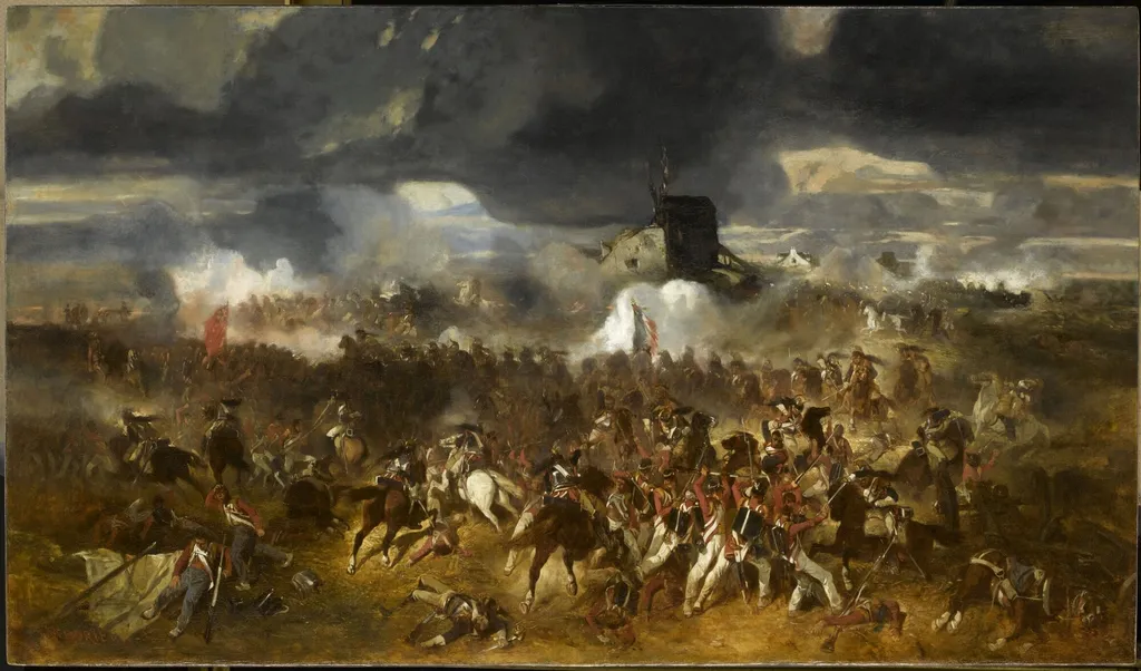 Bataille de Waterloo, 18 juin 1815, by Clément-Auguste Andrieux, oil, 1852