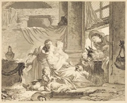 La famille du fermier, by Clément-Pierre Marillier