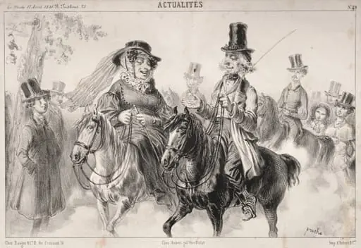 Actualités: Dis donc Madame Miroton il paraitrait que c'est nous qui donnons le ton à Longchamps cette année...., by Clémente Pruche