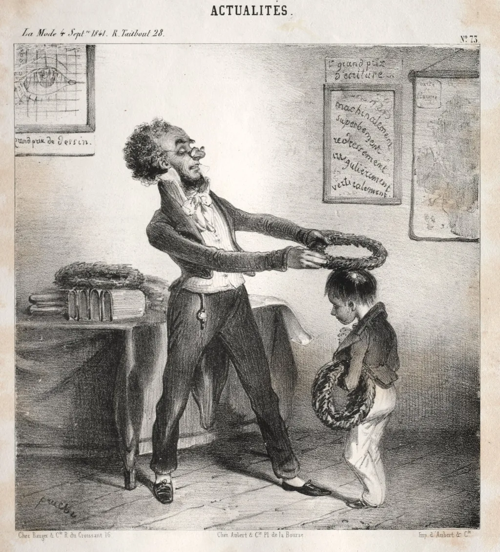 Actualités: Les distributions de Prix, by Clémente Pruche, 1841
