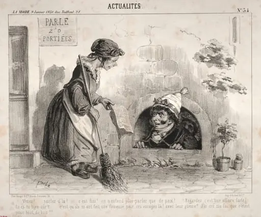 Actualités: Venez! ...sortez d'la! ... c'est fini! on n'entend plus parler que de paix!..., by Clémente Pruche