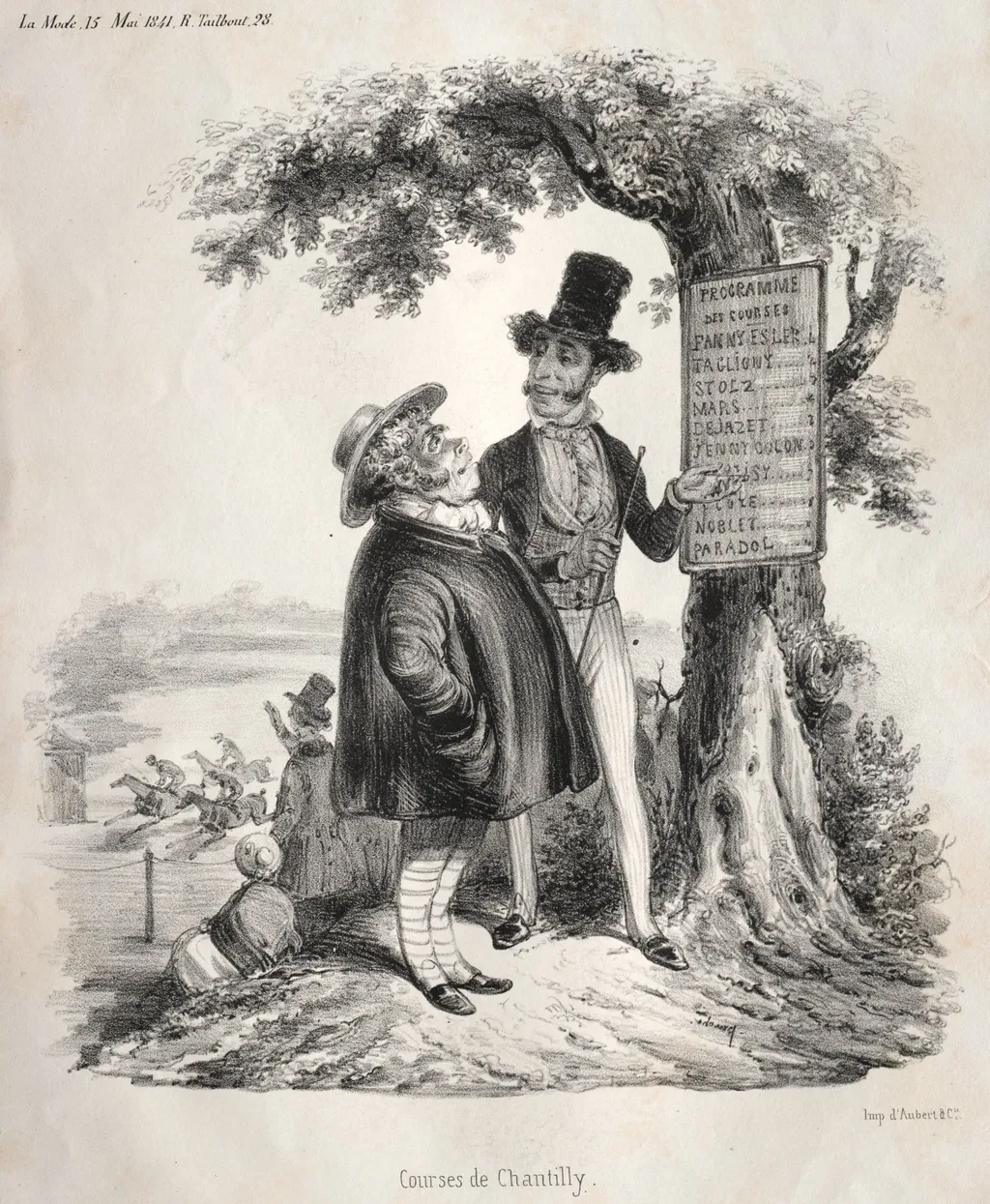 Courses de Chantilly, by Clémente Pruche, 1841