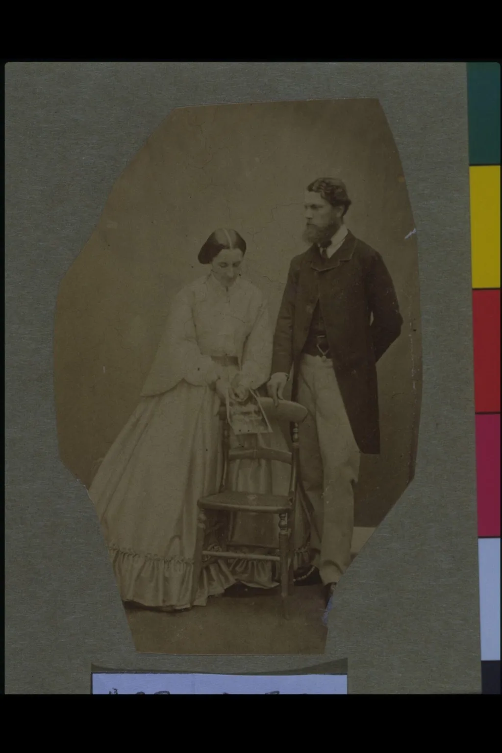 Clementina Hawarden or Anne Bontine with Donald Cameron of Lochiel, 5 Princes Gardens, by Clementina Hawarden, photographic, 1862