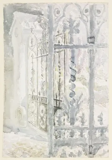 Gates at the Hermitage, Lansdown, Bath, by Clifford Ellis