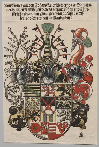 Coat of Arms of John Frederic, Elector of Saxony, called the Magnanimous