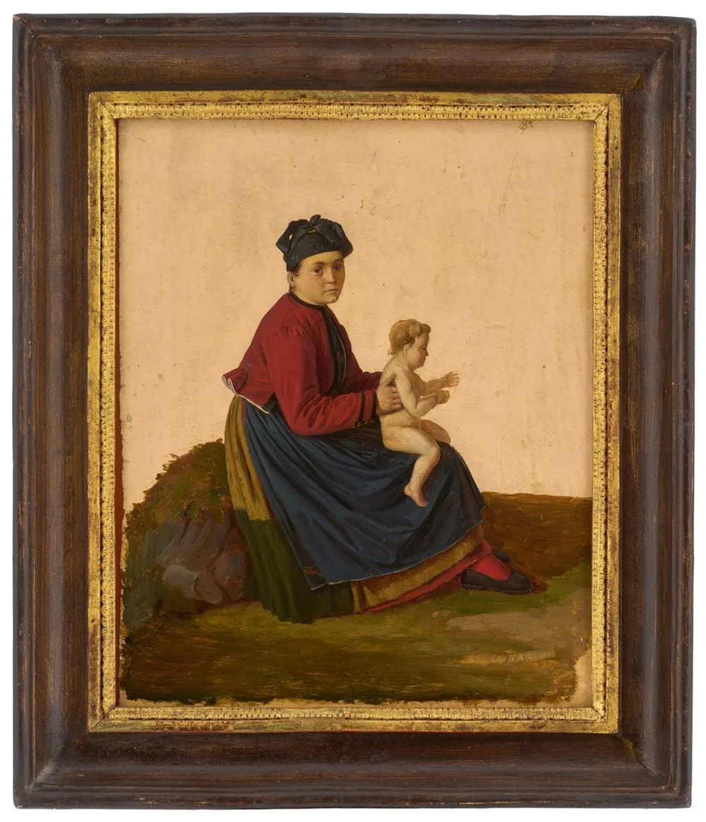 Hauensteinerin mit Kind, by Coblitz, Louis, 1850