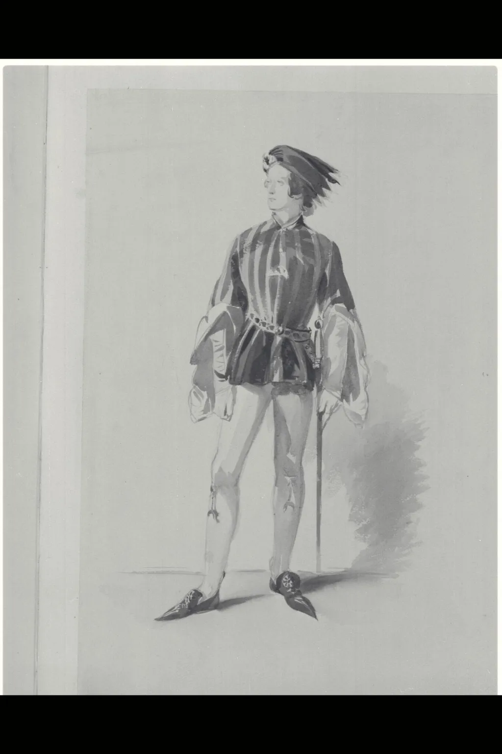 Captain the Hon. Arthur Duncombe, R.N., as a nobleman of the 14th century, by Coke Smyth, watercolor, 1842