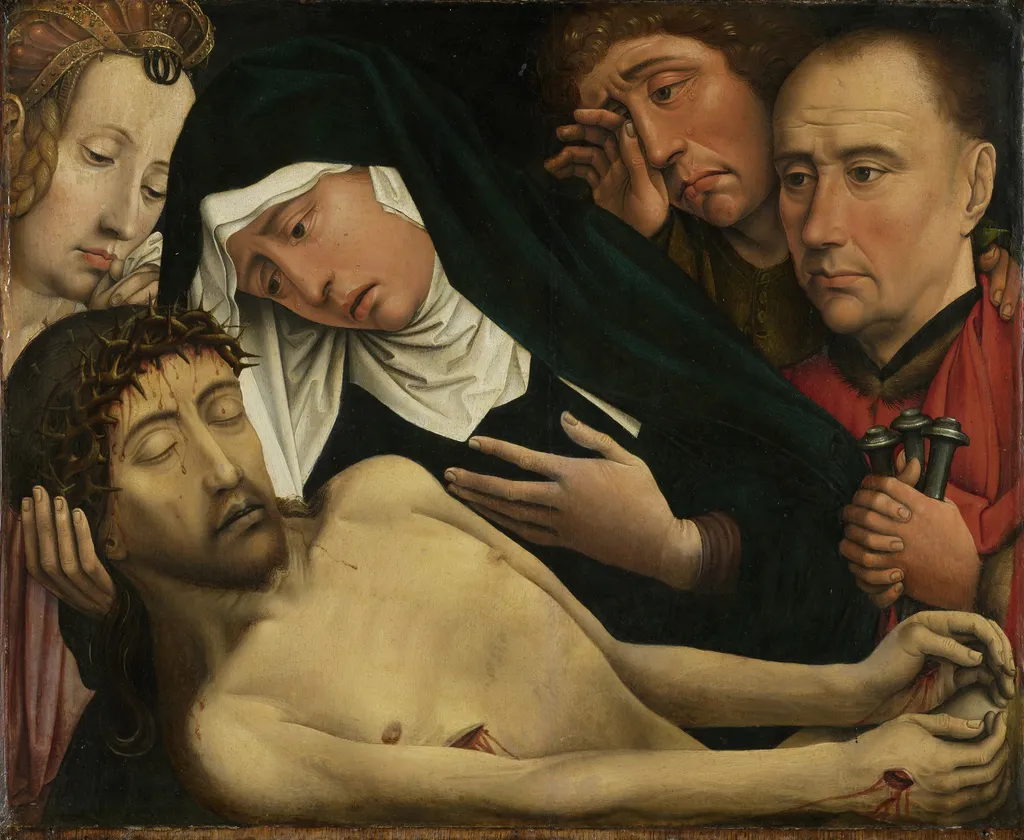 The Lamentation of Christ, by Colijn de Coter, oil, 1510