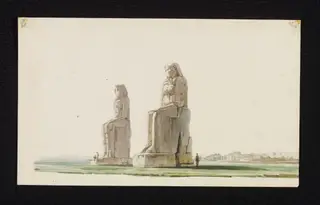 Colosses de memnon a gourna (thébes)
