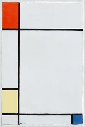 Composition no. III with red, yellow, and blue