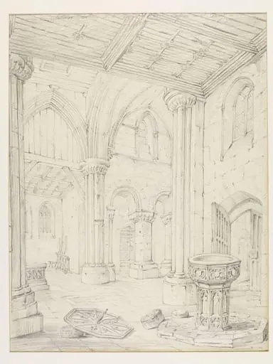 Priory church at Boxgrove, by Coney