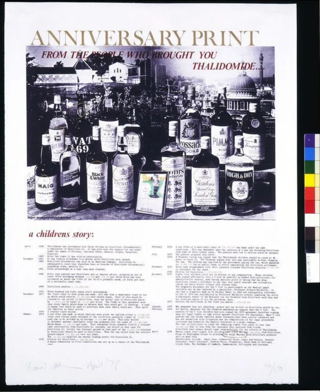 Anniversary Print: From the People Who Brought You Thalidomide..., by Conrad Atkinson, 1978
