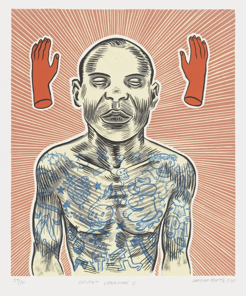 Untitled, by Conrad Botes, ink, 2005