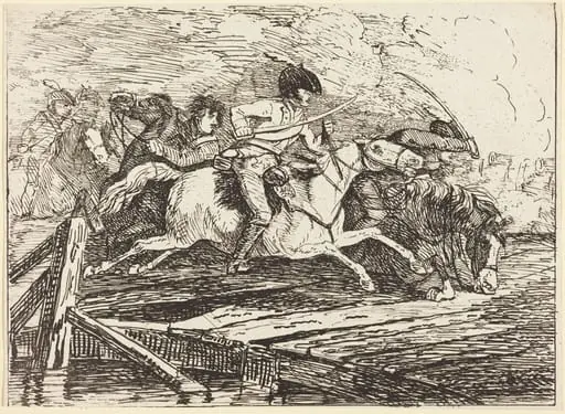 Cavalry Charging, by Conrad Gessner