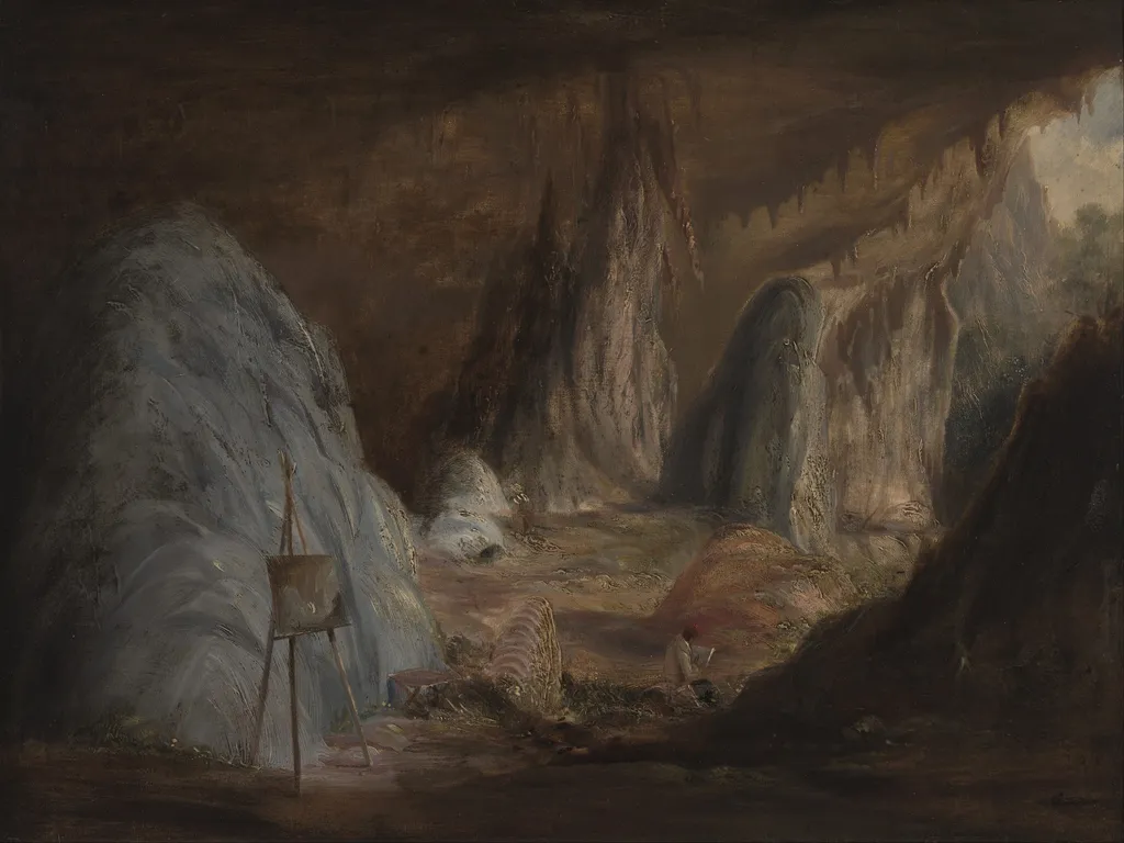 Stalagmites, Burragalong Cavern, by Conrad Martens, unspecified, 1843