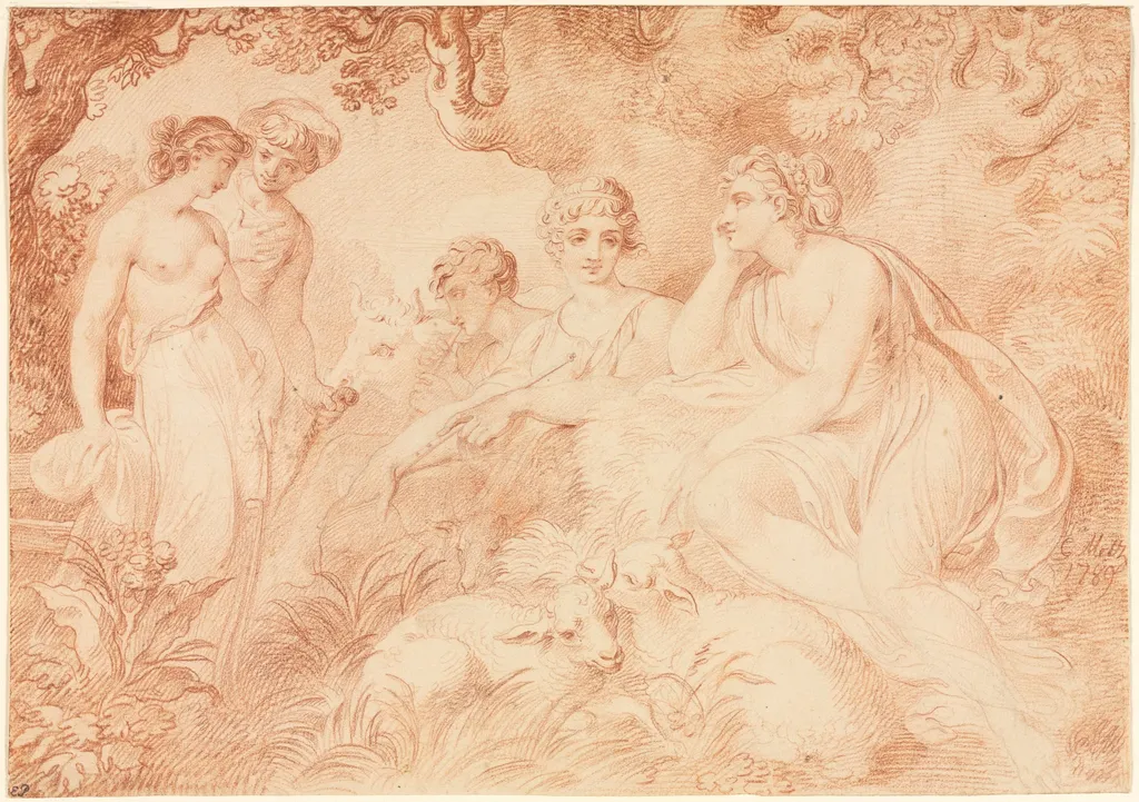 Shepherds and Shepherdesses, by Conrad Martin Metz, 1789