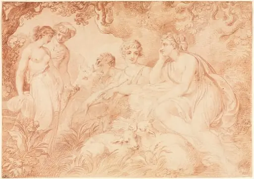 Shepherds and Shepherdesses, by Conrad Martin Metz