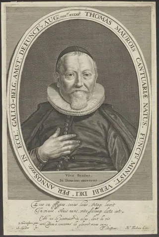 Portrait of Thomas Maurois, Walloon minister in Amsterdam, by Conradus Abraham, 1650