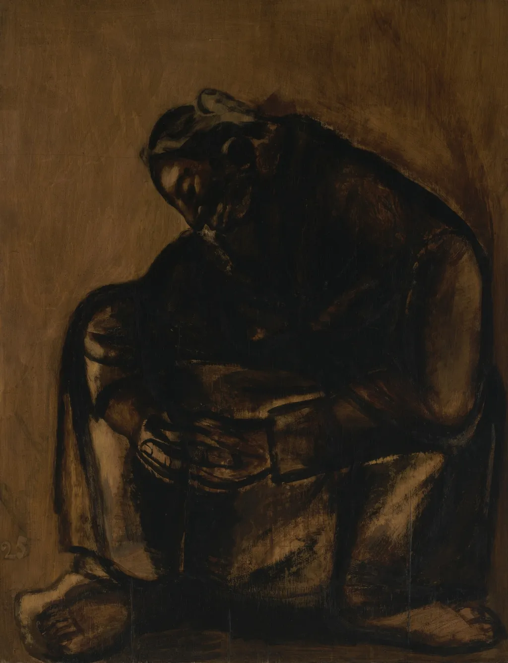 Woman at Prayers, by Constant Permeke, oil, 1925