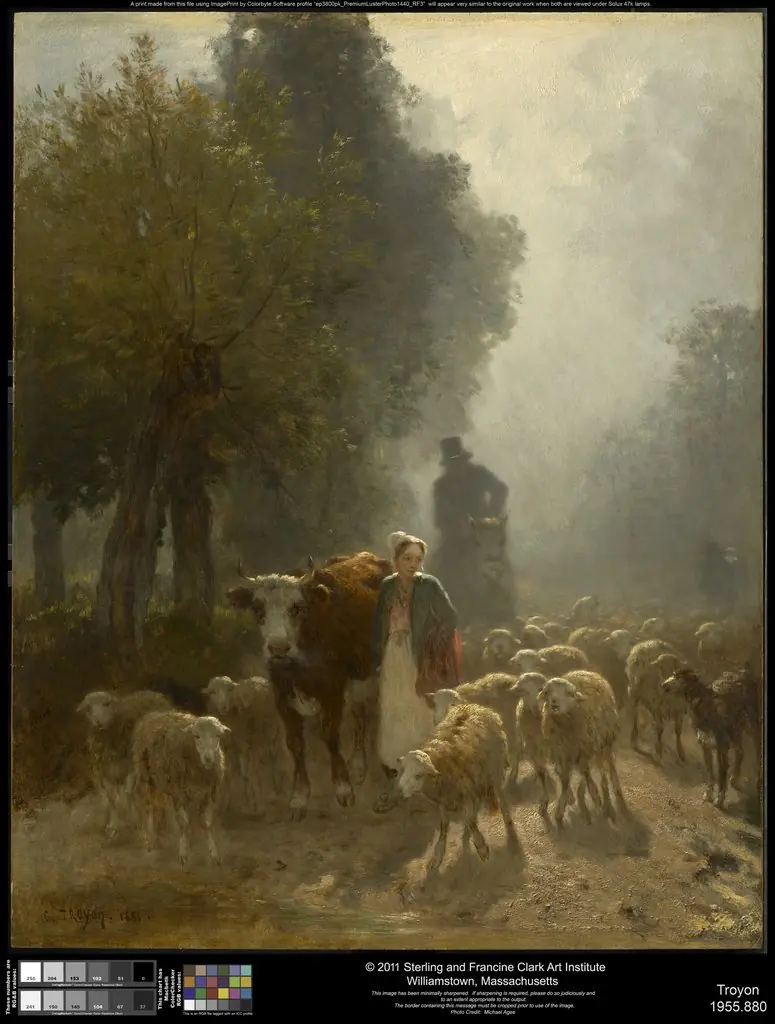 Going to Market on a Misty Morning, by Constant Troyon
