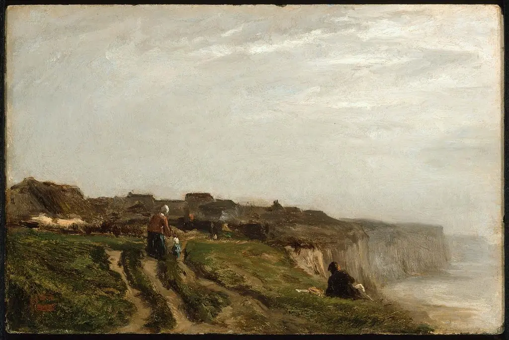 On the Cliff, by Constant Troyon