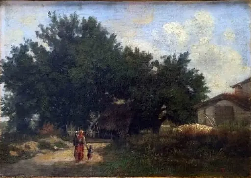 Peisaj rustic cu figuri, by Constant Troyon