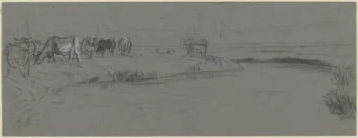 River Bank with Cattle, by Constant Troyon