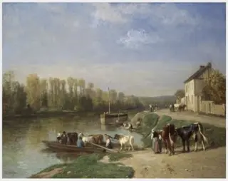 The Ferry Crossing, by Constant Troyon, 1862