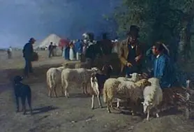 Un Marché aux montons en Normandie (Mercado de carneros en Normandía)