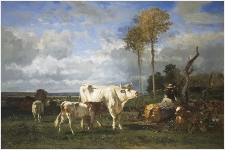 Valley of the Tocques, by Constant Troyon, oil, 1855