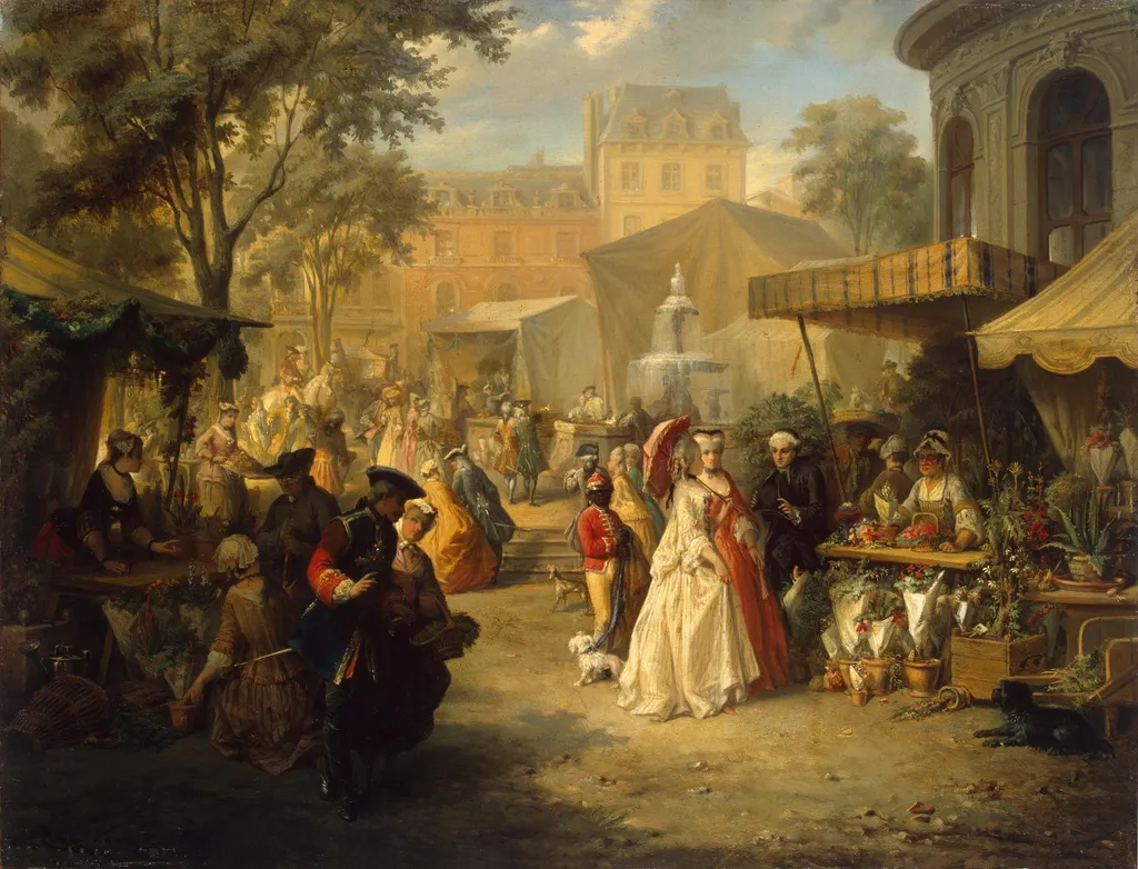 Fair, by Constant Wauters, oil, 1850