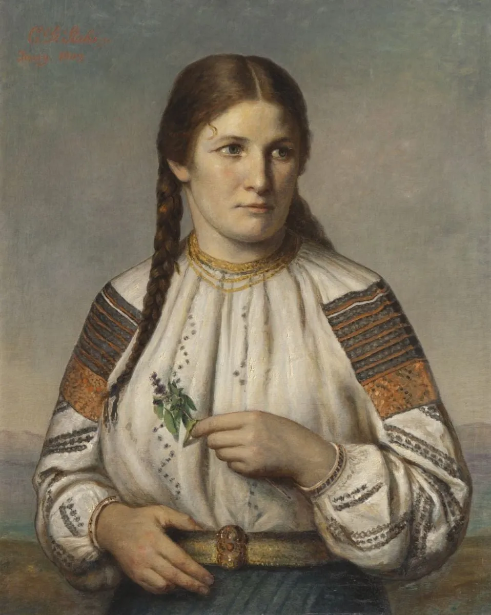 Portret de țărancă, by Constantin D. Stahi, 1902