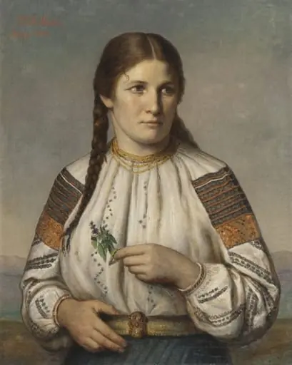 Portret de țărancă, by Constantin D. Stahi