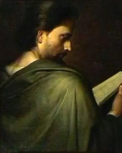 Profil de bătrân cu carte, by Constantin Daniel Stahi
