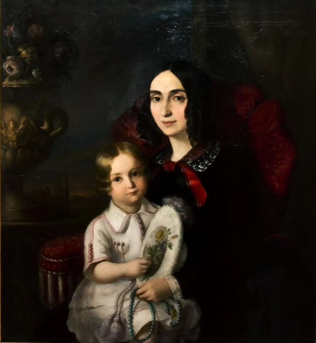 Anica Manu cu copilul, by Constantin David Rosenthal, unspecified, 1848