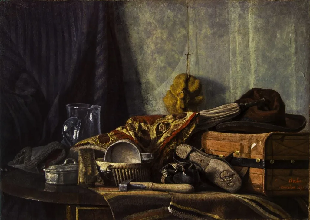 Natură moartă, by Constantin Dimitrie Stahi, 1872